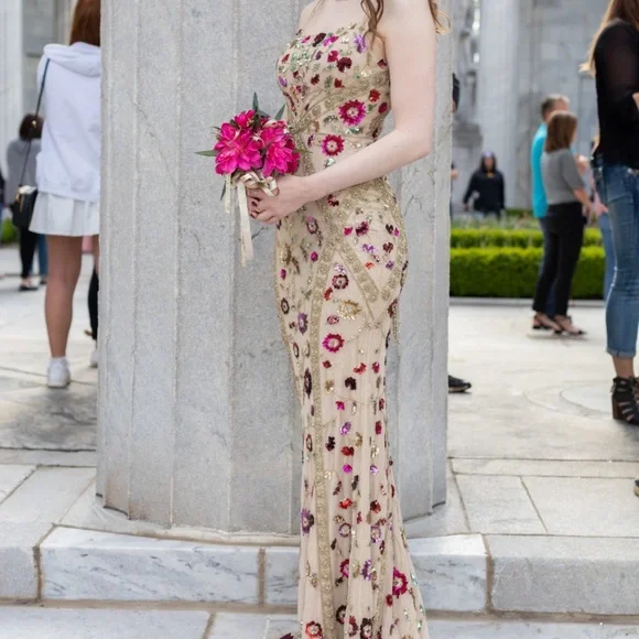 Sherri Hill | Dresses | Sherri Hill Gold Champagne Nude Prom Dress